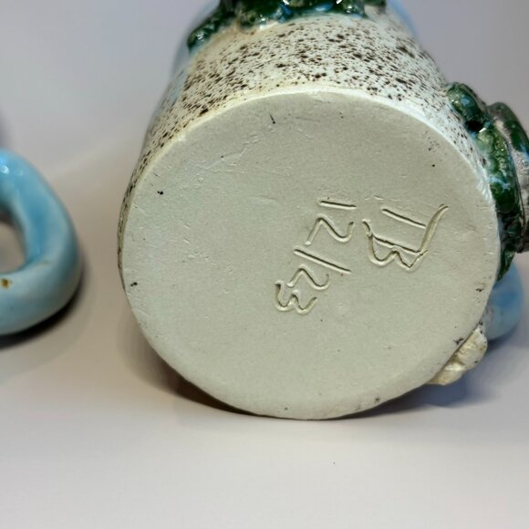 Drip Glaze Pottery Mugs Beach Theme Handmade Mugs Coastal Pottery Beach-Inspired - Picture 9 of 12